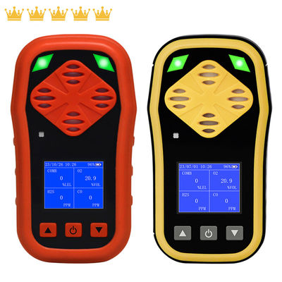 IP67 taşınabilir kişisel 4 gaz monitörü H2S CO O2 LEL Pil ile