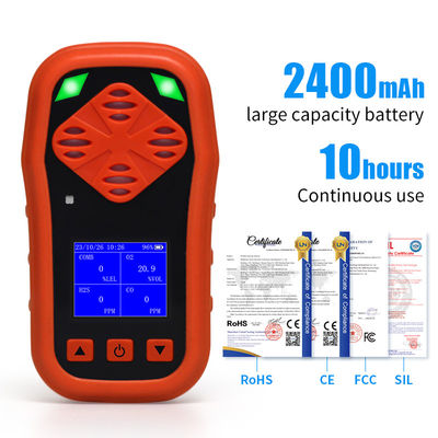 YA-CDX4 Kişisel Gaz Detektörü H2S O2 CO LEL 4 Gaz Taşınabilir Gaz Koklayıcısı Sızıntı Detektörü